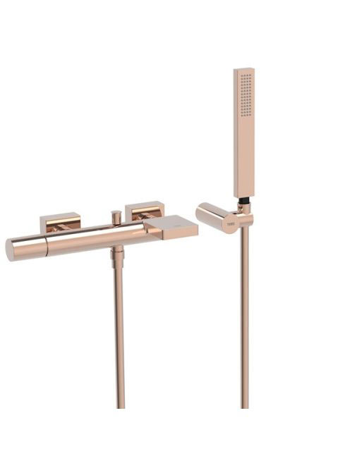 Tres Project kádtöltő csaptelep Cascade kifolyóval és zuhany