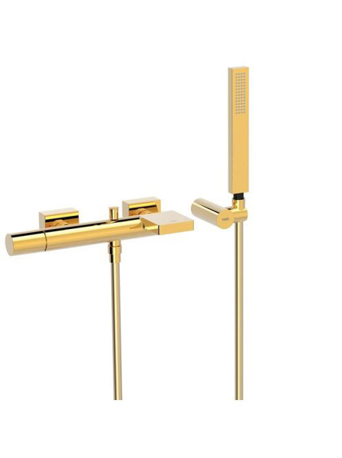 Tres Project kádtöltő csaptelep Cascade kifolyóval és zuhany