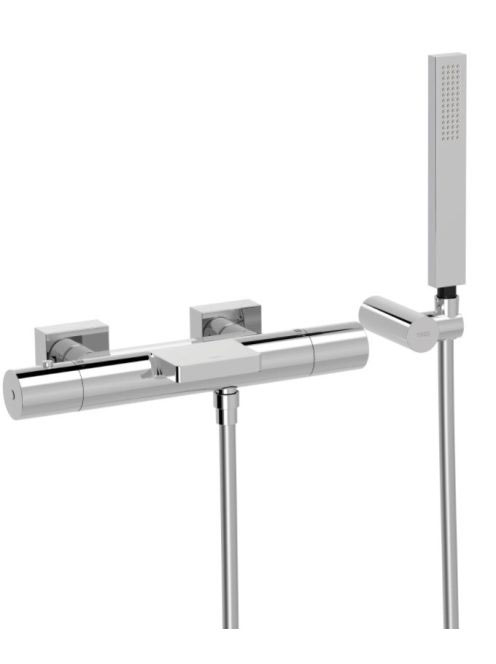 Tres Project termosztátos kádtöltő csaptelep Cascade kifolyó