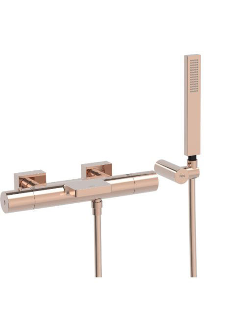 Tres Project termosztátos kádtöltő csaptelep Cascade kifolyó