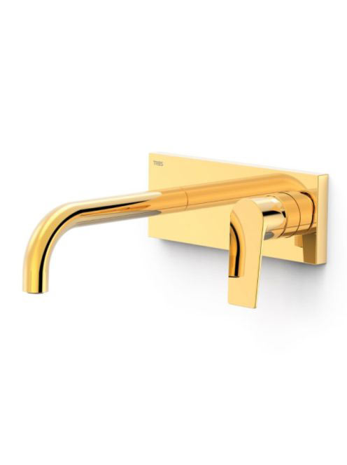 Tres Project egykaros fali mosdó csaptelep, Arany 21130011OR