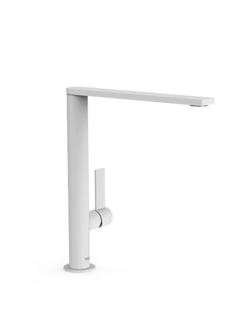 Tres Project magasított mosdó csaptelep, matt fehér 21140501