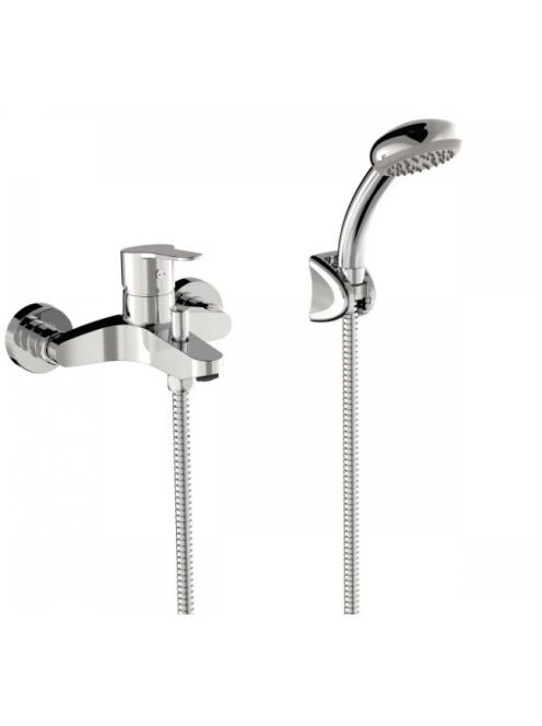 Tres Base Egykaros kádtöltő csaptelep szettel, króm 21517010