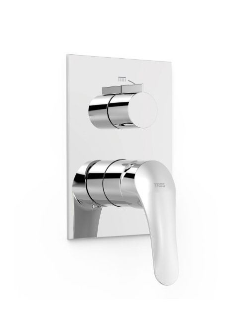 Tres Base Plus 2 irányú falba süllyesztett csaptelep belső e