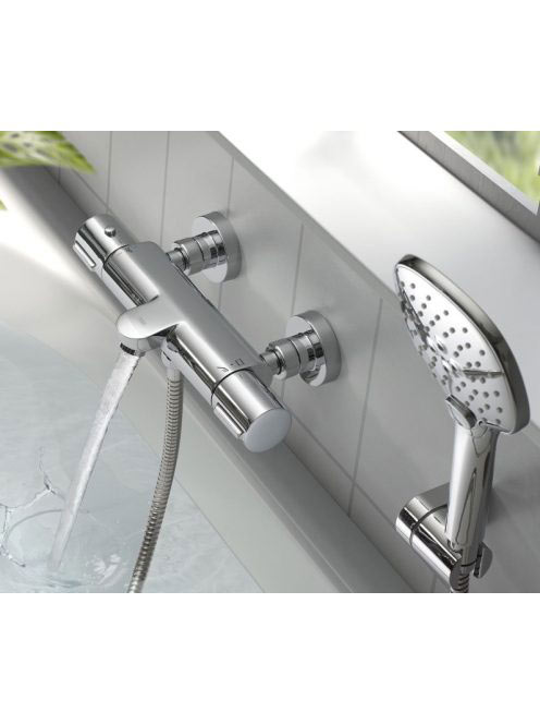 Tres Canigo termosztátos kádtöltő csaptelep, zuhanyszettel,