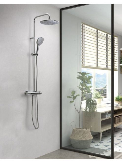 Tres Canigo Termosztátos zuhanyrendszer, króm 21739301 - Für