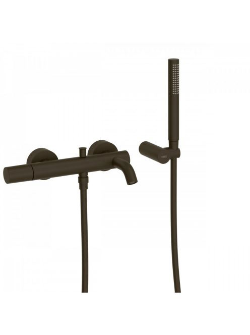 Tres Study Exclusive kádtöltő csaptelep zuhanyszettel, Feket