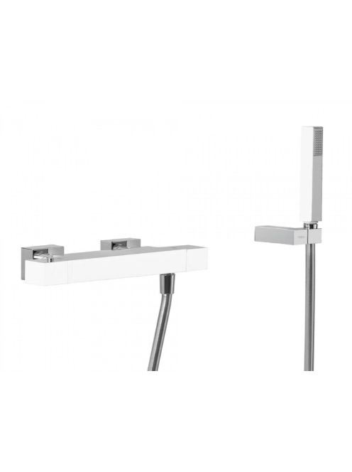 Tres Cuadro Exclusive termosztátos zuhany csaptelep Króm/Feh