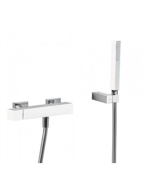 Tres Cuadro Exclusive zuhany csaptelep Króm/Fehér 407167 - F