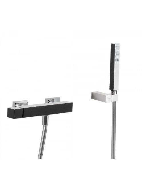 Tres Cuadro Exclusive zuhany csaptelep Króm/Fekete 607167 -