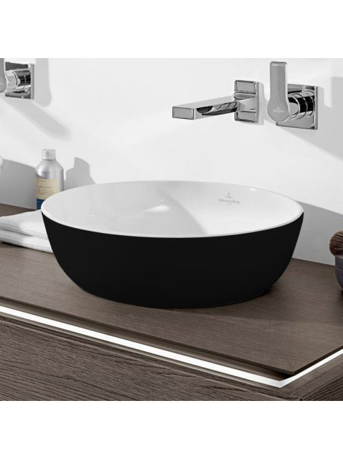 Villeroy & Boch Artis szénfekete mosdótál 43x43 cm 417943BCT