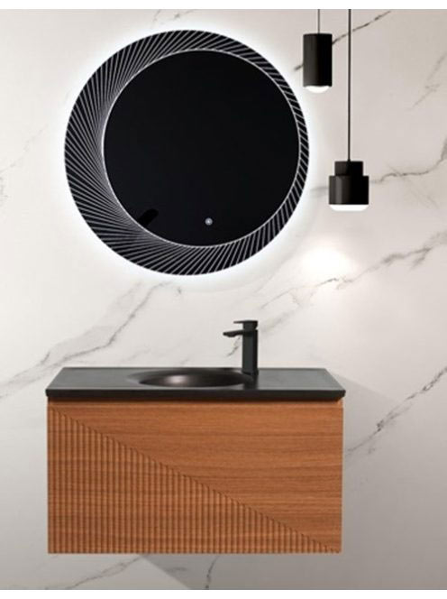 Wellis Tunis 90 top munkalap integrált mosdóval, matt fekete