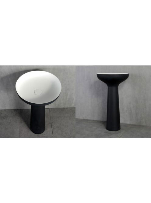 Wellis Pillar szabadonálló mosdó, matt fekete WB00444 - Fürd