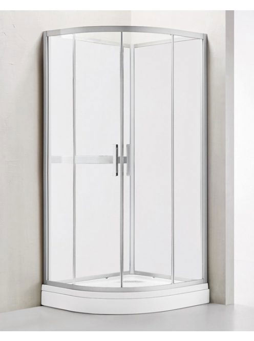 Wellis Vivara kabin üveg hátfalal és zuhanytálcával 90x90x21